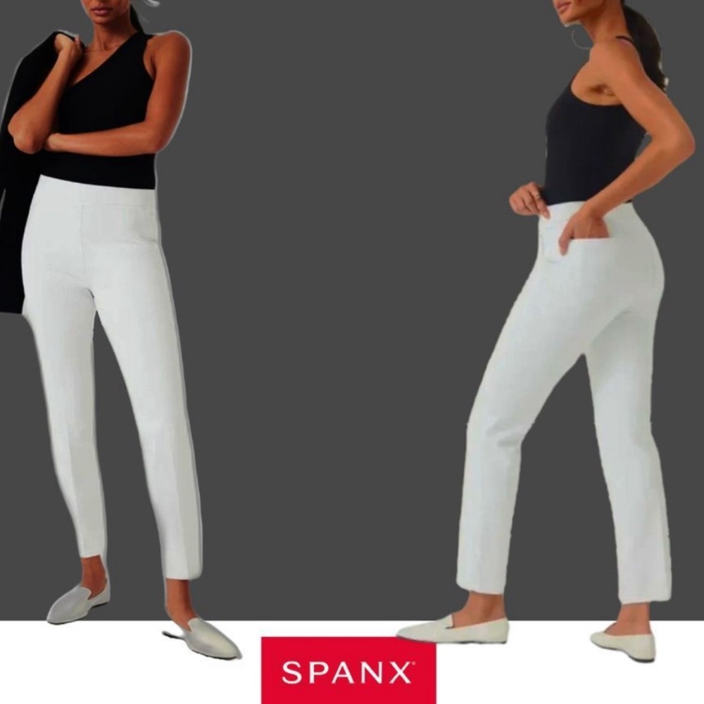 SPANX NWT Women’s On-the-Go  Straight Pant | Color: White | Sz: M